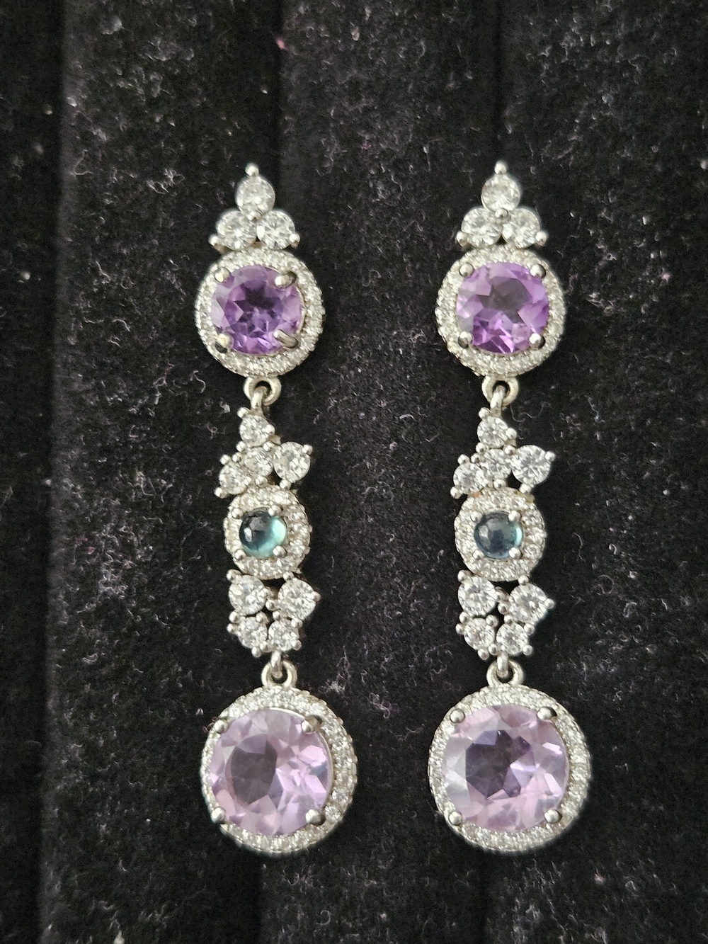 925S Gemstone Drop Earrings